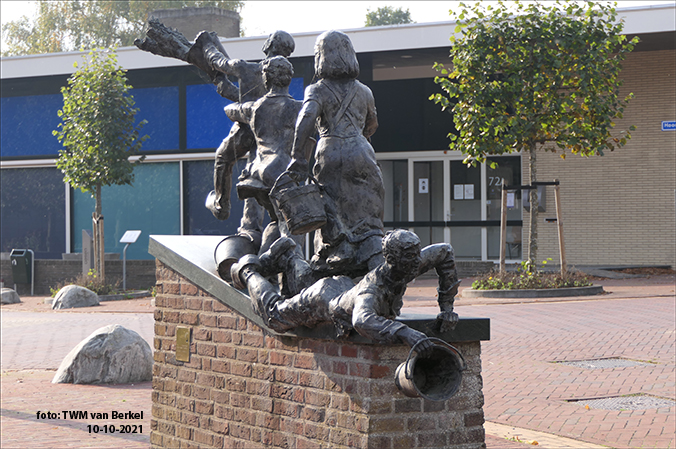 Het blussen van een brand in vroeger dagen